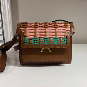 MARNI Brown Basket Trunk Bag